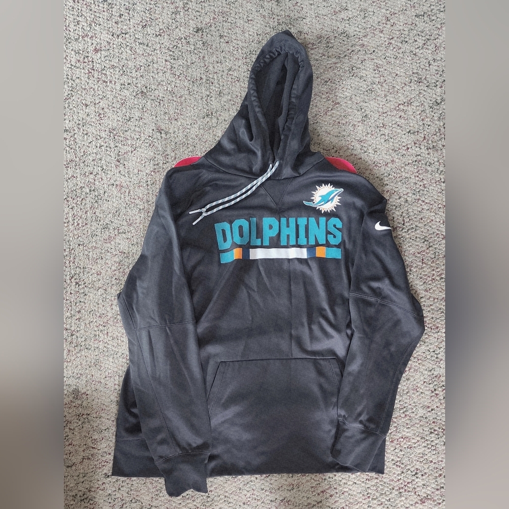 Nike NFL Miami Dolphins Dark Grey Hoodie